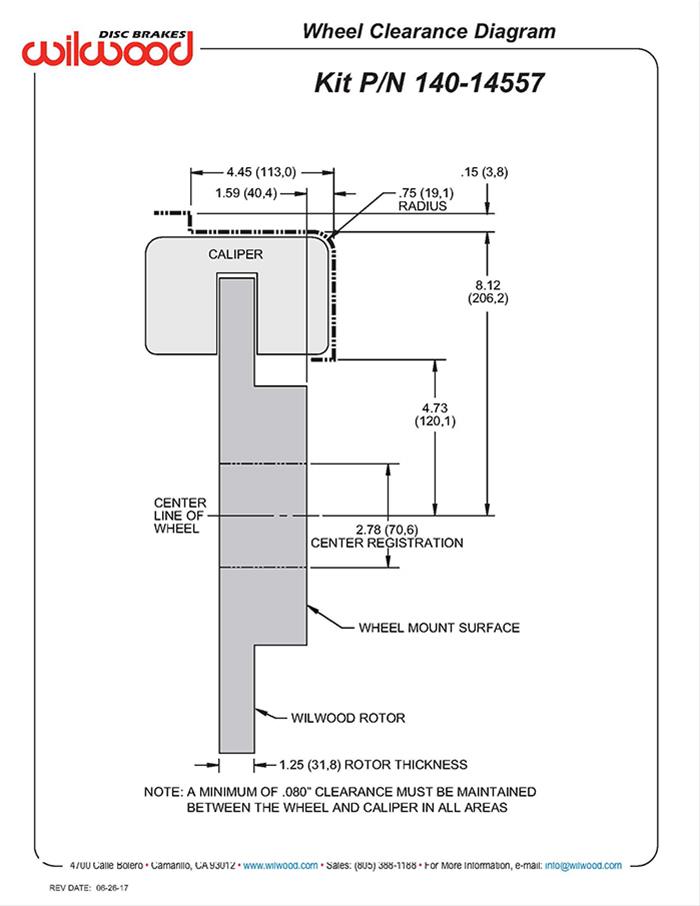 Wilwood AERO6 Big Brake Front Brake Kits 140-14557 image 3
