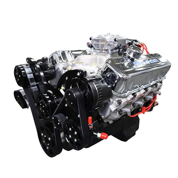 BluePrint Engines GM 496 C.I.D. 600 HP Stroker Dressed Fuel Injected Long Block Crate Engines BP4967CTFKB image 0
