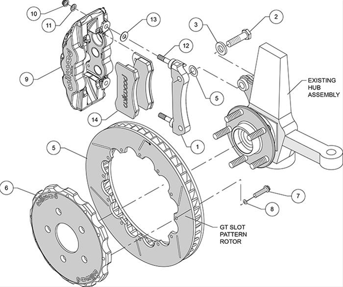 Wilwood AERO6 Big Brake Front Brake Kits 140-14557 image 2