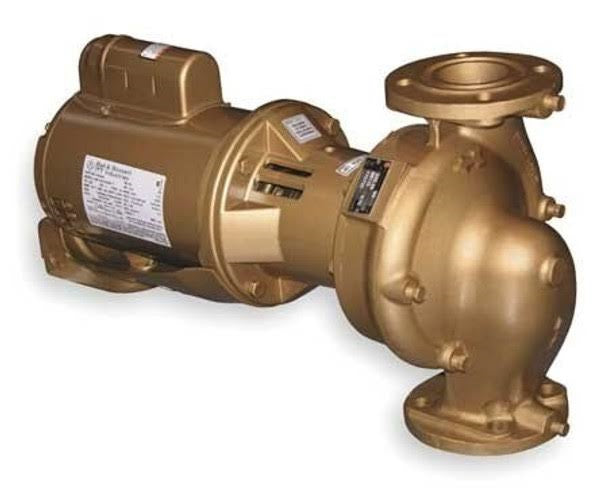 Bell & Gossett e-60 AB 2 x 5.25 Pump | 3/4 HP Inline Circulator | B&G 1EF003LF image 0