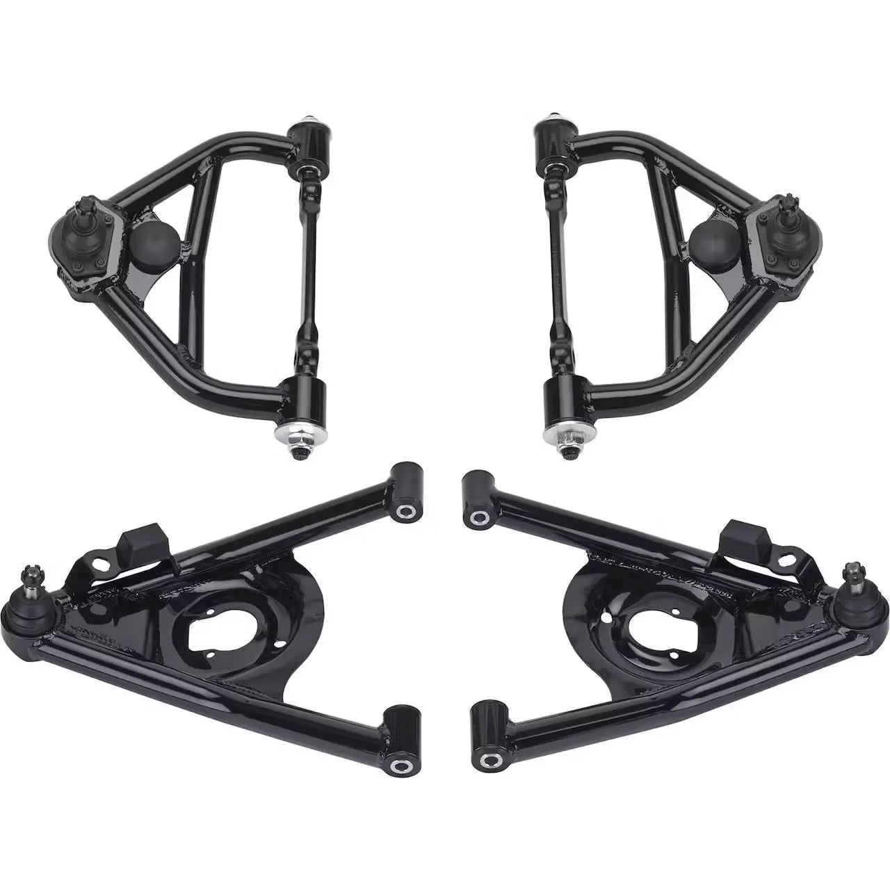 1970-81 Camaro Upper and Lower Tubular Control Arms, Black, Set image 0