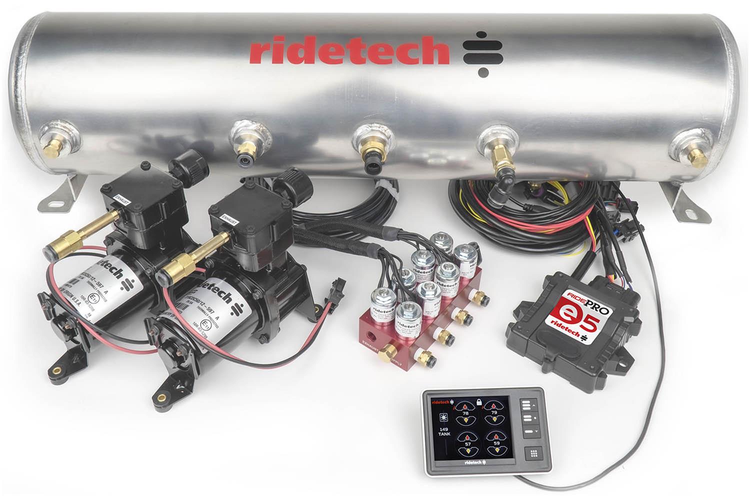 RideTech RidePro E5 Air Ride Suspension Control Dual Compressor Systems 30534100 image 0