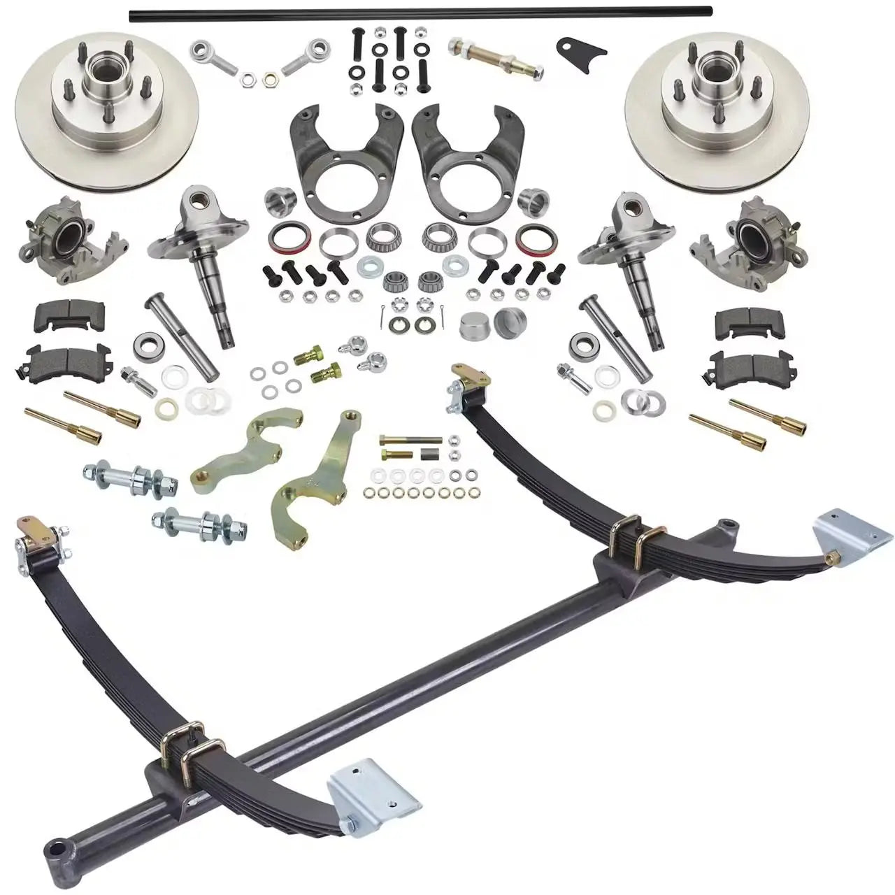 46 Inch Gasser Ford Axle/Spindle/Brake Kit 5 on 4-3/4 GM Bolt Pattern image 0