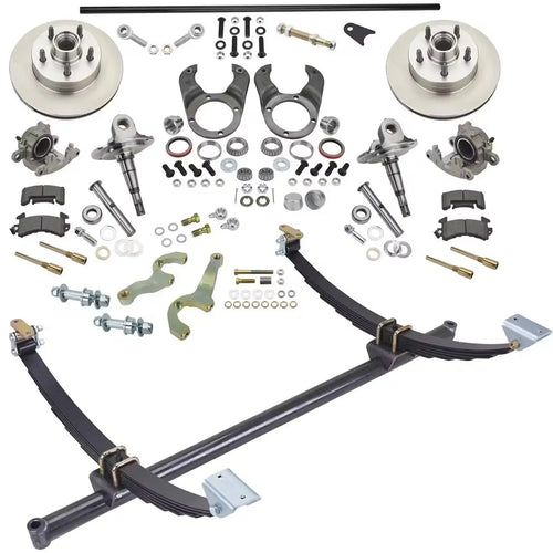 46 Inch Gasser Ford Axle/Spindle/Brake Kit 5 on 4-3/4 GM Bolt Pattern image 0